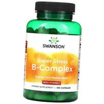 B grupės vitaminai nuo streso, Super Stress B-Complex su vitaminu C, Swanson (36280235) 100caps