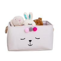 Didelė audinio laikymo dėžė su raišteliu, sulankstoma ir tvarkinga dėžė, drabužių laikymo dėžė Pink square box (small) pink