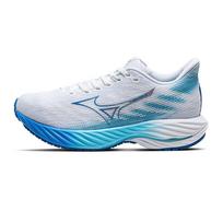 Mizuno Wave Rider 28 Slip Resistant, Abrasion Resistant, Breathable Low Top Running Shoes Women's White Blue Mizuno J1GD2403-21 37