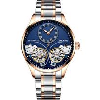 AILANG Vyriškas automatinis mechaninis dvigubo tourbillon laikrodis - Stilingas vyriškas riešo laikrodis gray