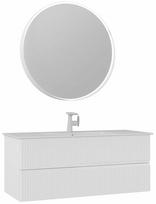 Vonios kambario baldų komplektas Kalune Design Moonlight, balta matinė sp., 51 cm x 121 cm x 51 cm