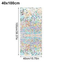 1Roll 30/40/50/60cm Window Film Frosted Anti-look Rainbow Window Privacy Film Self-adhesive Static Cling Privacy Stickers