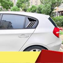 Car Rear Triangular Window Blinds Cover Trim Louvers Shutters For BMW 1 Series E87 2005-2011 Glossy Black-M53K Glossy Black