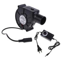 090D US/EU Plug BBQ Fan Air Blower 12V Large 110V 220V Powered Fan Variable Speed Controller Barbecue Tool black