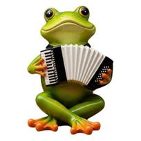 Varlė muzikantas statulėlė Rankomis graviruotas varlės ornamentas su UV danga Mini dervos figūrėlė grojanti muzikiniu instrumentu Sodo dekoras H