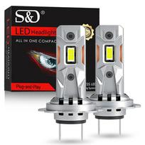 2Pcs 40000LM H4 H7 LED Headlight Bulbs Wireless Turbo H11 LED H8 9005 HB3 9006 HB4 100W Car Fog light Hi lo beam Headlamp Auto Plug&Play Lamp 6000K H7