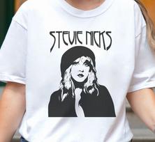 Stevie Nicks T-Shirt Fleetwood Mac Band on Vintage Black Comfort Colors 1717 Tee XL