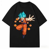 Dragon Ball Super Son Goku Super Saiyan Blue TShirt Anime Graphic Print Crew Neck Pure Cotton High Street Tops For Men Women M