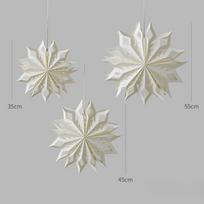 3pcs Christmas Decoration Origami Christmas Snowflakes Christmas Party Home Window Decoration Pendant Gift