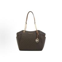 Michael Kors Metalo Logo Spaudinys Užtrauktukas Rankinė Per Petį Didelės Moteriškos Rankinės Ruda 35S4GTVT3B-847 Basic Set (Bag+Dust Bag) gray