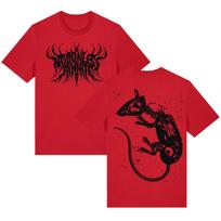 Cyber Rat T-Shirt Motionless in White Thrash Metal Band T Shirts High Quality Pure Cotton O-neck Short Sleeve Unisex Vintage Tee XS raudona