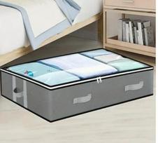Under Bed Storage Container with Zipper Lid and Handles Large Capacity Foldable Organizer for Clothes Bedding and Household Items One Size
