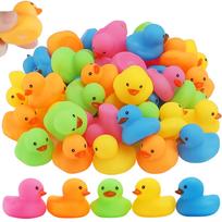 Mini 50/100/150Pcs Rubber Duck Multicolor Bath Ducks Bulk Float Duck Toy For Shower Birthday Party Favors Gift Classroom