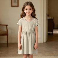 Girls Black Dress Short Sleeve Casual Dress for Tween Girls Dresses Girls Dresses Size 10-12 Cute Clothes for Girls 10-12 160 chaki