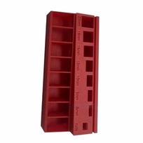 3D Printed M3 Bolt Sorter Multiple Compartment PLA Screw Length Sorter Lightweight Precision-Sort Screw Sorter Organizers raudona