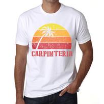 Men’s Vintage Tee Shirt Graphic T Shirt Carpinteria Sunset White XS balta