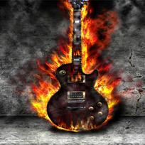 Needlework Diamond Painting fire Guitar Rhinestone Cross Stitch Crafts Diamond Embroidery Home Decoration gift 40X40CM red