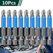 10 vnt. 50 mm PH2 neslystantys elektriniai šešiabriauniai magnetiniai kryžminiai atsuktuvo antgaliai 10pcs