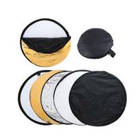 60x60cm 5 In 1 Multi Disc Photography Studio Photo Oval Collapsible Light Reflector Handhold Portable Photo Disc 5 in 1