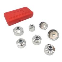 7 Pieces 3/8'' Oil Filter Cap Wrench Socket Set Tool Kit, 24 27 29 30 32 36 38mm Replacement for sidabras