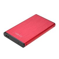 6Gbps 2,5  SATA į USB3.0 SSD HDD dėklas Didelės spartos kietojo disko korpusas, aliuminio lydinio HDD korpusas raudona