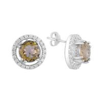 Sidabriniai auskarai su mistiniu topazu 3.42ct (2122821) įvairiaspalvė spalva