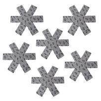 6pcs Pot & Pan Protectors Non-stick Divider Pads To Prevent Scratching Separate and Protect Surfaces for Cookware 3Style mixed 6pcs gray