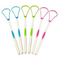 Subtilus, nesulaužytas, ergonomiškas liežuvio valiklis 6pcs white