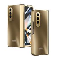 Plating Armorer For Samsung Galaxy Z Fold 3 5g Case Hard Hinge Protective Film Cover for Galaxy Z Fold3(7.6") auksas