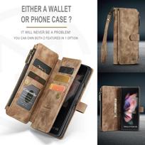 Apsauga nuo kritimo prabangus atverčiamas odinis piniginės dėklas, skirtas Samsung Galaxy Z Fold 4 Fold4 Fold 3 5g Fold3 S20 Fe S23 S22 Ultra S21 Plus for Galaxy S23 raudona