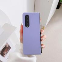 For Samsung Galaxy Z Fold 4 3 Case Colorful Skin -Friendly Matte Liquid Silicone Ring Fold Shockproof Protective Case Accessories for Galaxy Z Fold 3 violetinė