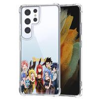 Skaidrus telefono dėklas, skirtas Samsung S10 S20 Fe S21 S22 S8 S9 Plus S21ultra S22ultra atsparus smūgiams Fundas Cover Anime Fairy Tail Shell Capa Samsung S9 brown