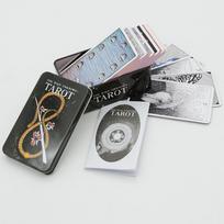 Taro žaidimas Kortų žaidimas Waite Iron Box Taro kostiumas kortų stalo žaidimas Bronzinis Oracle kortų vakarėlis kelių žaidėjų atsitiktinis žaidimas 10*6*4cm