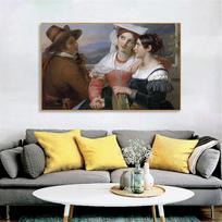 Sienų menas Retro abstraktus aliejinis paveikslas Europos meniškos moterys Muzika Dainuoti Plakatas Senoviniai sienų paveikslai svetainės dekoravimui 21cm×30cm NoFrame