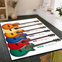 Muzika yra sielos balsas, gitaros kambarys, miegamojo grindų kilimėlis, kilimai ir kilimai namų svetainei 40cm by 60cm