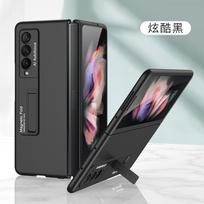 Skirtas „Samsung Galaxy Z Fold 3“ dėklui su „Kickstand Ultra Thin Armor“ smūgiams atspariu dėklu, skirtu „Samsung Z Fold 3 5G“ telefono dėklo dangteliu Galaxy Z Fold 3 juoda