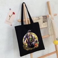 JoJo keistas nuotykių anime mados drobinis krepšys Harajuku Goth Shopper Didelės talpos moteriški krepšiai Pečių krepšys Senovinė rankinė 24*26cm gray