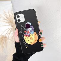 LUPWAY Luxury Space Astronaut Planet telefono dėklas, skirtas iPhone 13 12 11 Pro Max 13 Mini XS X XR 7 8 Plus SE 2020 minkštas silikoninis dangtelis iPhone 18 Pro Max beige