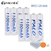 PALO 8vnt/komplektas Aukštos kokybės 1,2V AAA 3A 1100mAh Ni-MH AAA įkraunama baterija, skirta RC žaislams, fotoaparato balta baterija 8pcs batteries