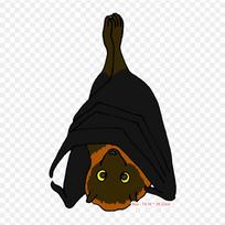 Animacinis vaisių šikšnosparnis Megabat Rodrigues skraidantis lygintuvas ant šilumos pernešimo spausdinimo vinilo lopai lipdukai drabužiams „pasidaryk pats“ aplikacijos plaunami lopai black