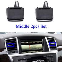 Car Front Left Right Air Vent Grille Cover Tab Clips Rear AC Vent Outlet Repair Kit For Mercedes Benz W166 W292 ML GL GLE Middle Clip Slider gray
