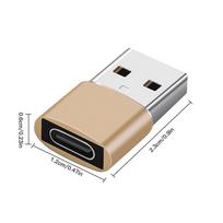 USB C į USB A adapteris mobiliesiems telefonams C tipo adapteris USB-C keitiklis nešiojamojo kompiuterio C tipo laidams auksas