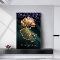 PATIKIMAS MENAS Drobės paveikslai Sienų meno plakatai ir spaudiniai Auksiniai plunksnų lapų paveikslėliai gyvenamojo kambario dekoravimui be rėmelio 21*30cm black