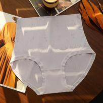 Moteriški apatiniai, besiūliai aukštu juosmeniu, minkšti, seksualūs, antibakteriniai rudeninės medvilnės apatinės pilvo kelnaitės one size violetinė