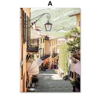 Viduržemio jūros regiono kaimo menas drobės tapyba Italija Toskana Beladžio miesto siena Plakatai Kambario dekoras Sienų nuotraukos Svetainės dekoras 21X30cm No Frame