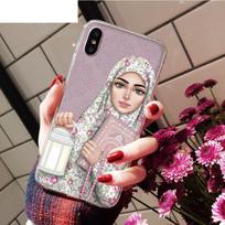 Musulmonų islamo arabų hidžabo veido grotelės Eyes Koranas telefono dėklas, skirtas iPhone 11 12 13 pro max X XS MAX 6 6s 7 7plus 8 8Plus 5 5S SE XR dangtelis iphone 6plus 6splus