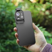 Mobiliojo telefono mikroskopas 200x HD objektyvas Turite nedidelį makro išmanųjį elektroninį veidrodėlį su šviesa juoda