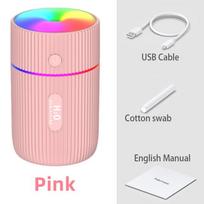 220 ml mini automobilio oro drėkintuvas USB ultragarsinis eterinių aliejų difuzorius išmanusis valytuvas namų aromato anijonų rūko gaminimo lemputė, skirta Xiaomi pink white
