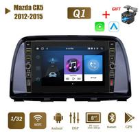 8 colių 2 din Android automobilio radijo daugialypės terpės vaizdo grotuvas, skirtas Mazda CX5 2012-2015 su mygtuko rankenėle WiFi BT 1+32GB 1+32GB gray