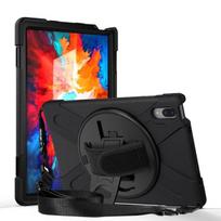 Sunkus smūgiams atsparus dėklas, skirtas Lenovo Tab P11 Pro Tb -J706f Xiaoxin Pad Pro 11,5 colio planšetinio kompiuterio kickstand silicio dangtelio dėklai Tab P11 J606F juoda